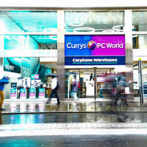 Dixons 3-in-1 flagship Currys, PC World and Carphone Warehouse shop on Oxford Street, London