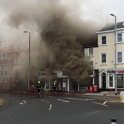 Fire at Richer Sounds Exeter store
